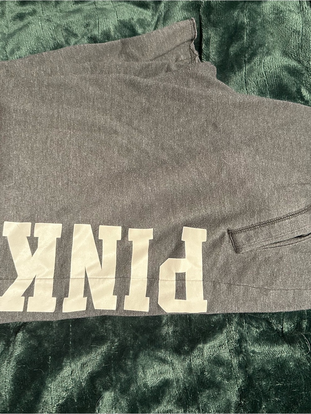 PINK Victoria's Secret Black Pullover with White Logo Tag